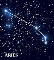 Symbol Aries Zodiac Sign. Vector Illustration.
