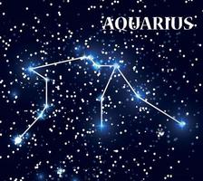 Symbol Aquarius Zodiac Sign. Vector Illustration