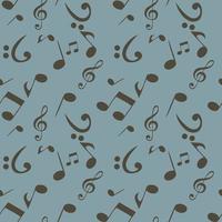 Abstract Music Seamless Pattern Background. Vector Illustration.