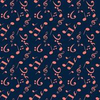 Abstract Music Seamless Pattern Background. Vector Illustration.