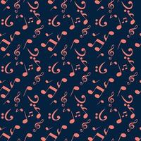 Abstract Music Seamless Pattern Background. Vector Illustration.