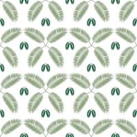 Palm Leaf Seamless Pattern Background. Vector Illustration.