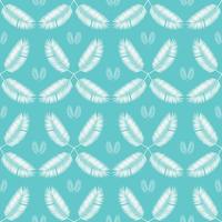 Palm Leaf Seamless Pattern Background. Vector Illustration.