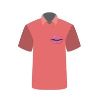 T-shirt with the image of Lip. Vector Illustration.