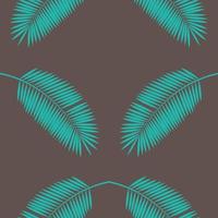 Palm Leaf Seamless Pattern Background. Vector Illustration.