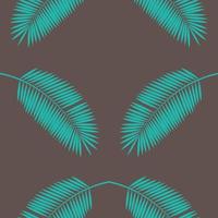 Palm Leaf Seamless Pattern Background. Vector Illustration.