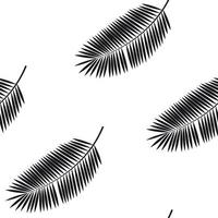 Palm Leaf Seamless Pattern Background. Vector Illustration.