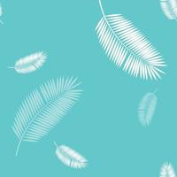 Palm Leaf Seamless Pattern Background. Vector Illustration.