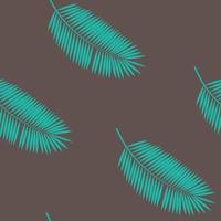 Palm Leaf Seamless Pattern Background. Vector Illustration.