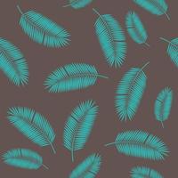 Palm Leaf Seamless Pattern Background. Vector Illustration.