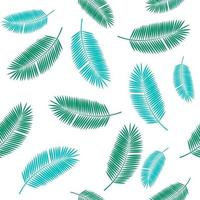 Palm Leaf Seamless Pattern Background. Vector Illustration.