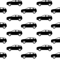 Black and White Car silhouette. Vector Illustration.