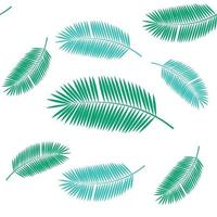 Palm Leaf Seamless Pattern Background. Vector Illustration.