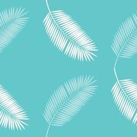 Palm Leaf Seamless Pattern Background. Vector Illustration.