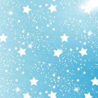 Starry Sky on Blue Background. Vector Illustration.