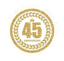 Template Logo 45 Years Anniversary Vector Illustration