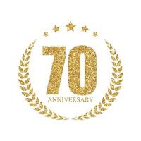 Template Logo 70 Years Anniversary Vector Illustration