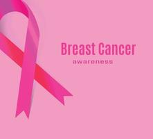 Awareness Pink Ribbon. The International Symbol of the Fight Against Breast Cancer. Vector Illustration.