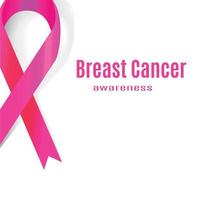 cinta rosa de concienciación. el símbolo internacional de la lucha contra el cáncer de mama. ilustración vectorial. vector