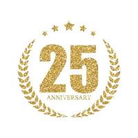 Template Logo 25 Years Anniversary Vector Illustration