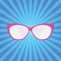 Hipster Summer Sunglasses Fashion Glasses Icon Vector Illustration