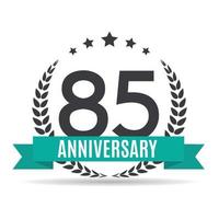 Template Logo 85 Years Anniversary Vector Illustration