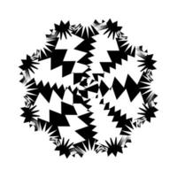 Black and White Abstract Psychedelic Art Background. Vector Illustration.