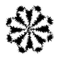 Black and White Abstract Psychedelic Art Background. Vector Illustration.