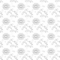 Seamless Pattern. Abstract Psychedelic Art Background. Vector Illustration.