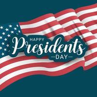 Fondo de la tarjeta de felicitación del día de los presidentes felices de Estados Unidos. ilustración vectorial vector