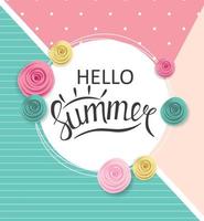 Hello Summer Natural Background Vector Illustration