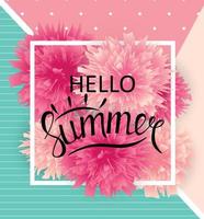 Hello Summer Natural Background Vector Illustration