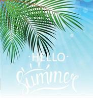 Hello Summer Natural Background Vector Illustration