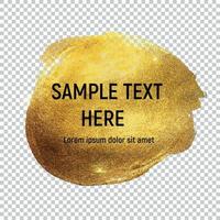 pintura dorada brillante arte texturizado sobre fondo transparente ilustración vectorial vector