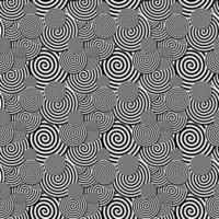 Black and White Seamless Pattern. Abstract Psychedelic Art Background. Vector Illustration