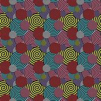Colored Seamless Pattern. Abstract Psychedelic Art Background. Vector Illustration.