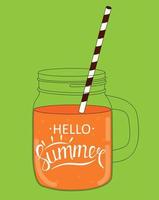 Hello Summer Natural Background Vector Illustration