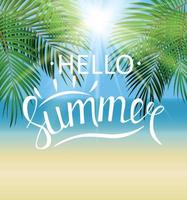 Hello Summer Natural Background Vector Illustration