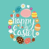 Happy Easter Spring Holiday Background Illustration vector