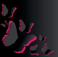Abstract Paper Cut Out Butterfly Background. Vector Illustration