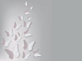 papel abstracto cortado fondo de la mariposa. ilustración vectorial vector
