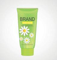 Hand Care Cream Bottle, Tube Template for Ads or Magazine Background. 3D Realistic Vector Iillustration