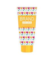 Hand Care Cream Bottle, Tube Template for Ads or Magazine Background. 3D Realistic Vector Iillustration