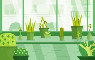 plantas suculentas en concepto de terraza de la casa vector