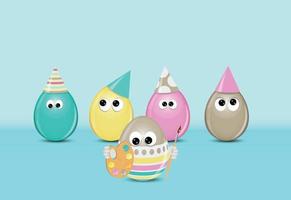 Happy Easter Spring Holiday Background Illustration vector