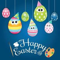 Happy Easter Spring Holiday Background Illustration vector