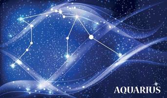 Symbol Aquarius Zodiac Sign. Vector Illustration.