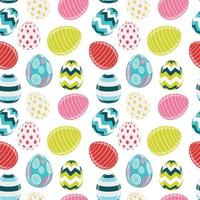 Beautiful Easter Egg Seamless Pattern Background Vector Illustration