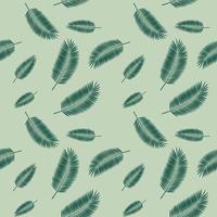 Palm Leaf Seamless Pattern Background Vector Illustration