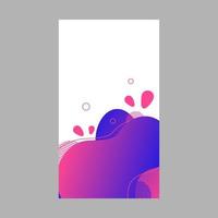 Ultraviolet dynamic abstract fluid social media background. Wavy bubble web banner, screen, mobile app colorful design. Flowing liquid gradient shapes. Geometric social network stories theme template vector